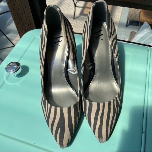 Worthington Zito Faux Suede Zebra High Heel Pumps 9 - Picture 5 of 10